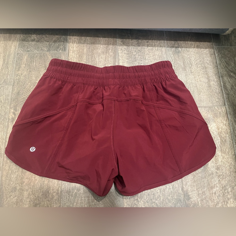 lululemon maroon Track That Mid Rise 3 inch